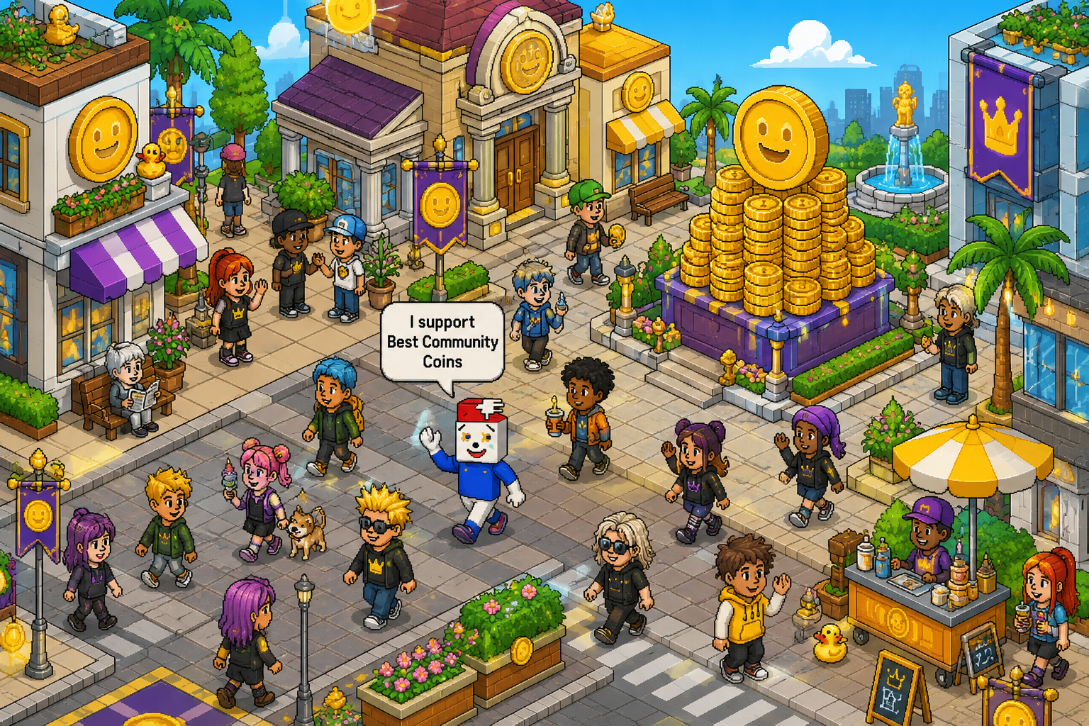 BCC pixel city artwork